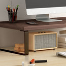 Black Monitor Stand 40cm Ergonomic Desk Organizer Heightening for Home Office