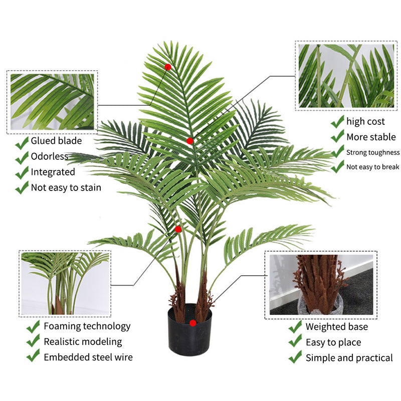 180cm Artificial Sunflower Swallowtail Tree Realistic Plant Home Office Decor