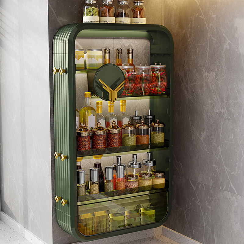 Multi Tier Cosmetic Storage Rack Abs 40x12.4x70cm Green Vanity Organizer