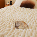 White Throw Blanket 150x200cm Double Layer Rabbit Fur Soft Cozy Home Decor