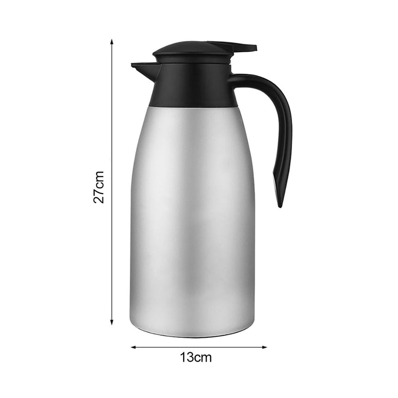 Thermal Flask 1.5L Stainless Steel Triple Layer Vacuum Insulated Silver