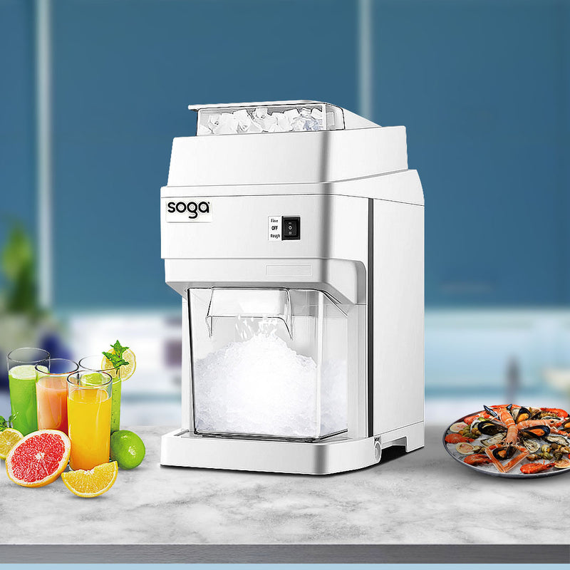 Electric Ice Shaver 300W 120kgs/h Commercial Tabletop PVC Metal White