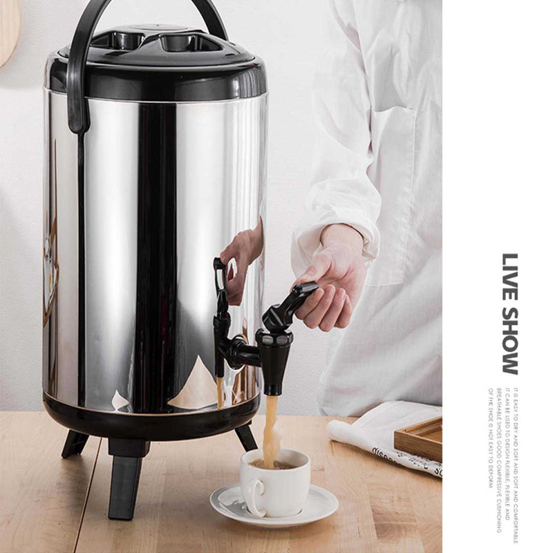 6X 16L Stainless Steel Portable Insulated Beverage Dispenser With Tap