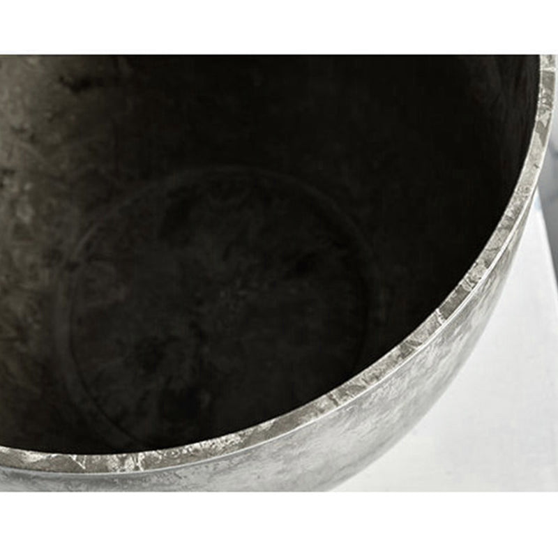 27cm Round Resin Plant Flower Pot Cement Look Grey Indoor Outdoor Planter