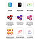 Waterproof Smart Fitness Watch Heart Rate Tracker White 1.3 Inch IPS Display