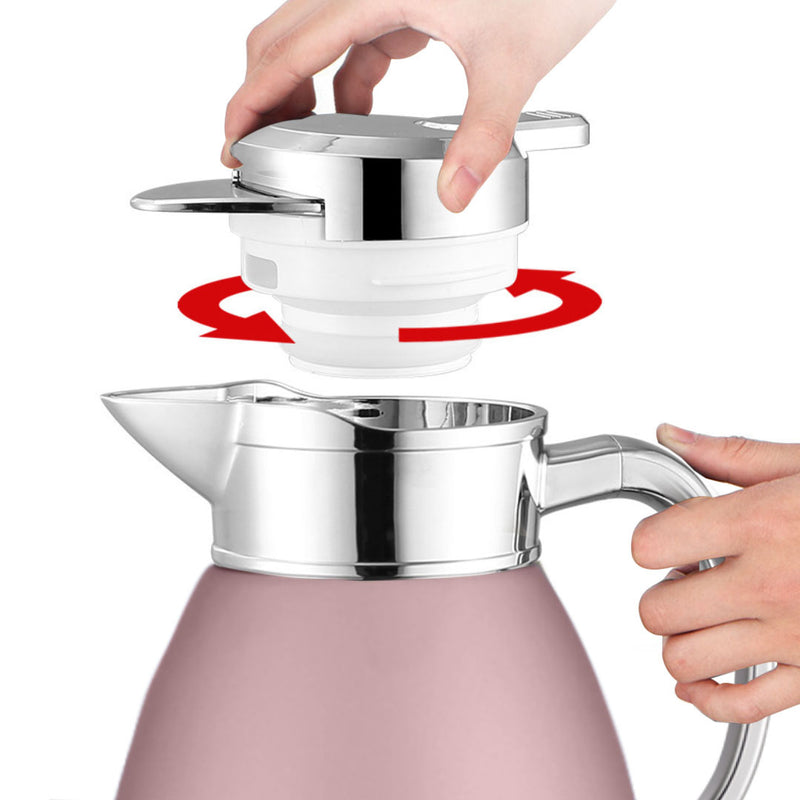 Stainless Steel Flask 1.8L 3 Layer Vacuum Insulated Wide Mouth Rose