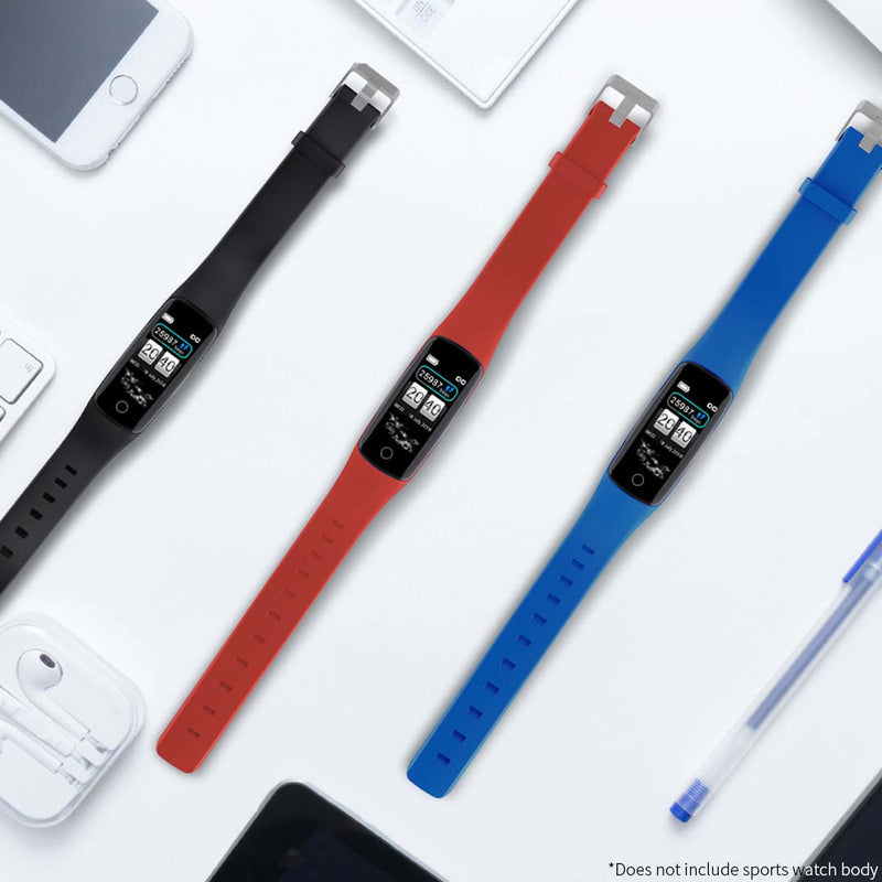 Smart Watch Strap Adjustable Silicone Waterproof Comfortable Replacement Blue