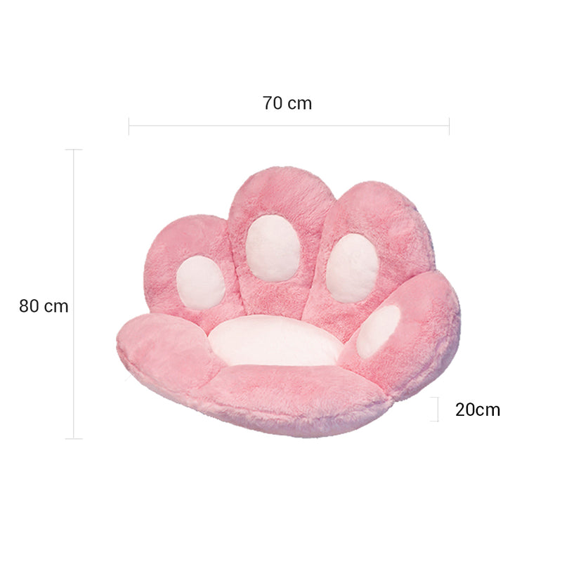 Paw Shape Cushion Pink PP Cotton 80cmx70cmx20cm Plush Back Support Decorative