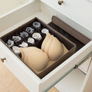 2X Foldable Coffee Storage Box Flip Top Drawer Partition Wardrobe Organizer