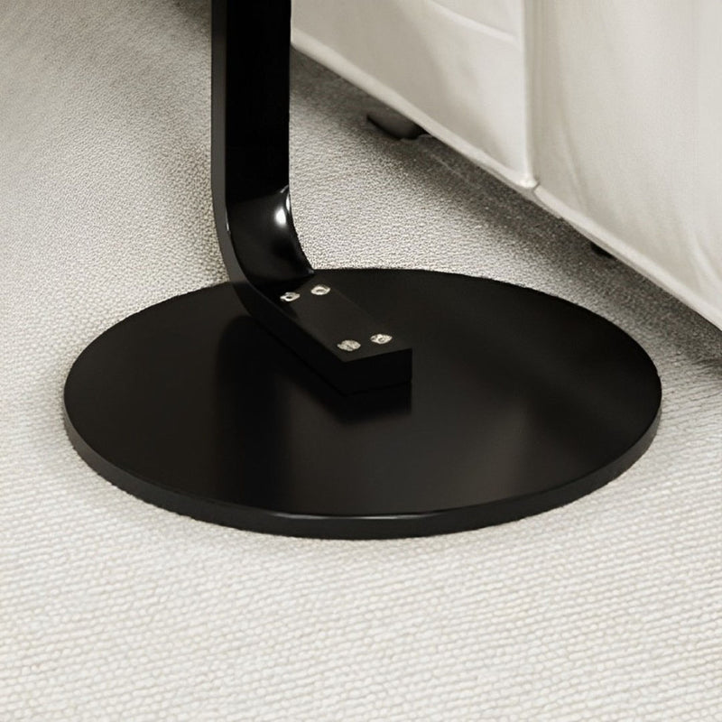 Wood Board Mini Side Table 50cm Movable Lightweight Black Frame Versatile Use