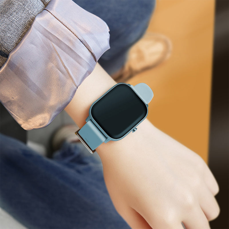 Smart Watch 1.4 Inch Ips Touchscreen Heart Rate Blood Pressure SpO2 IP67 Blue P8