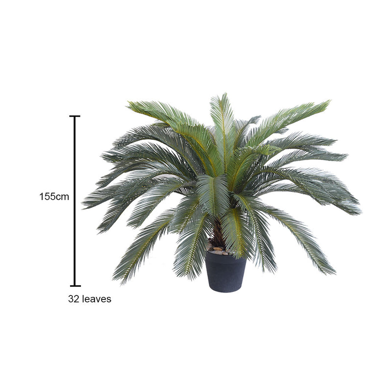2X 155cm Artificial Cycas Revoluta Sago Palm Tree Indoor Outdoor Decoration