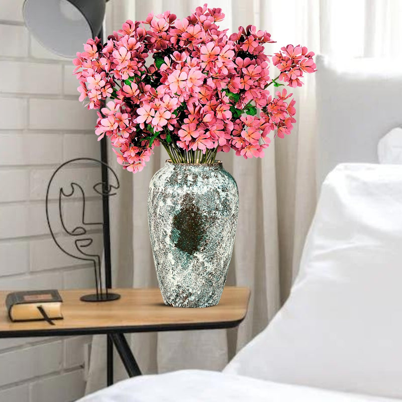 Medium Green Ceramic Flower Vase 30x19cm Elegant Home Decor Display Piece