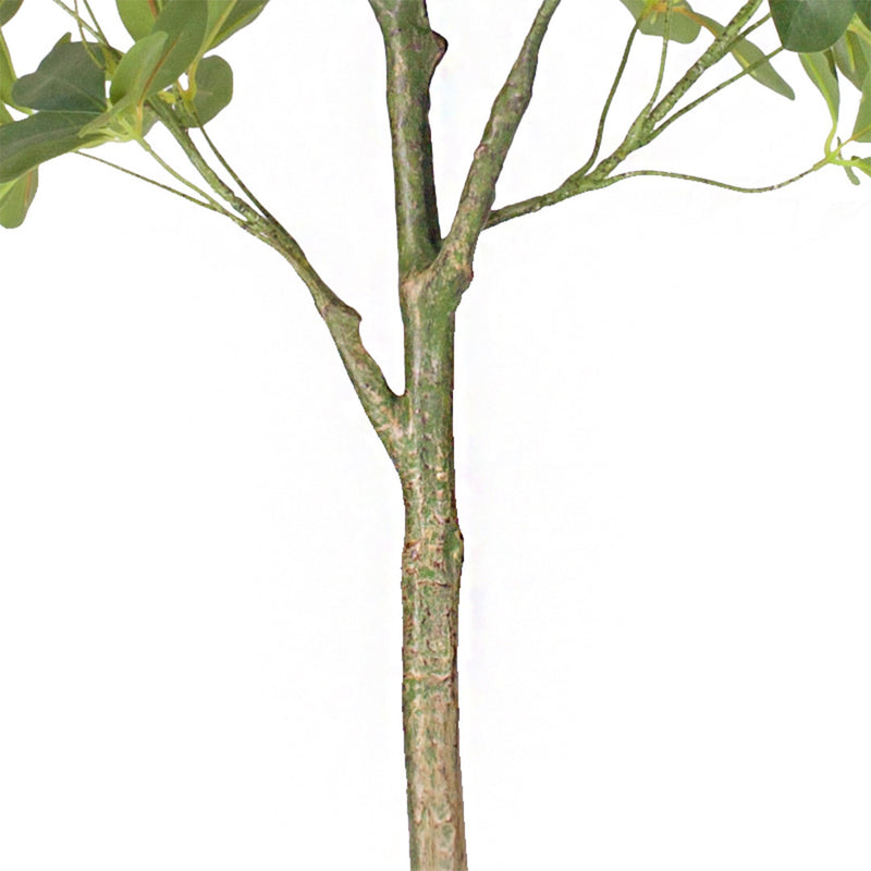 160cm Artificial Schefflera Umbrella Tree Polyethylene Green Black Pot