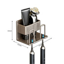 15cm Aluminum Wall Mounted Bathroom Storage Organizer Space Saving Gray Shelf