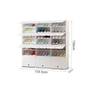 7 Tier White Shoe Rack Organizer Stackable Portable Storage with Cover