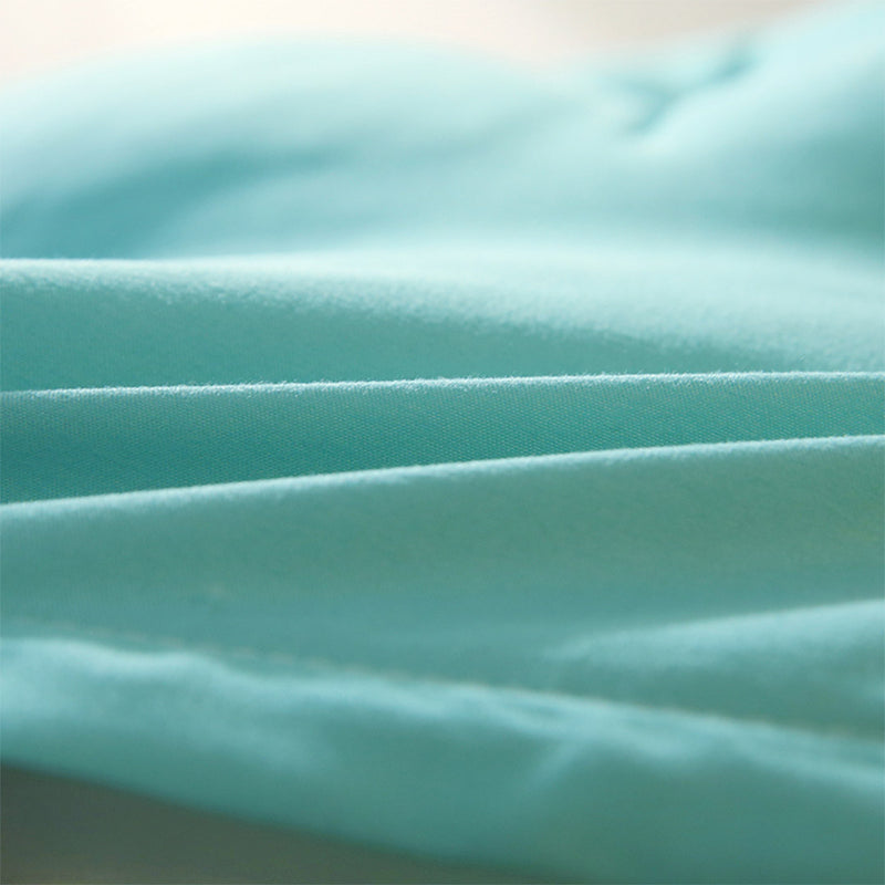 150cm Light Blue Princess Headboard Pillow Ruffle Lace Backrest Cushion