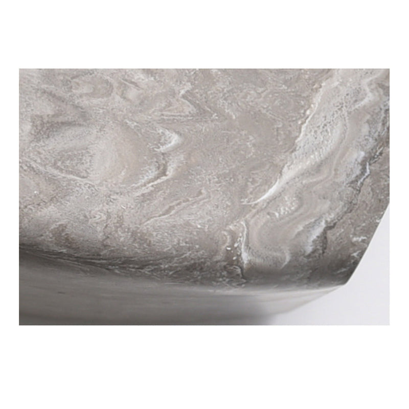 27cm Rock Grey Square Resin Planter Cement Pattern Indoor Home Office Decor