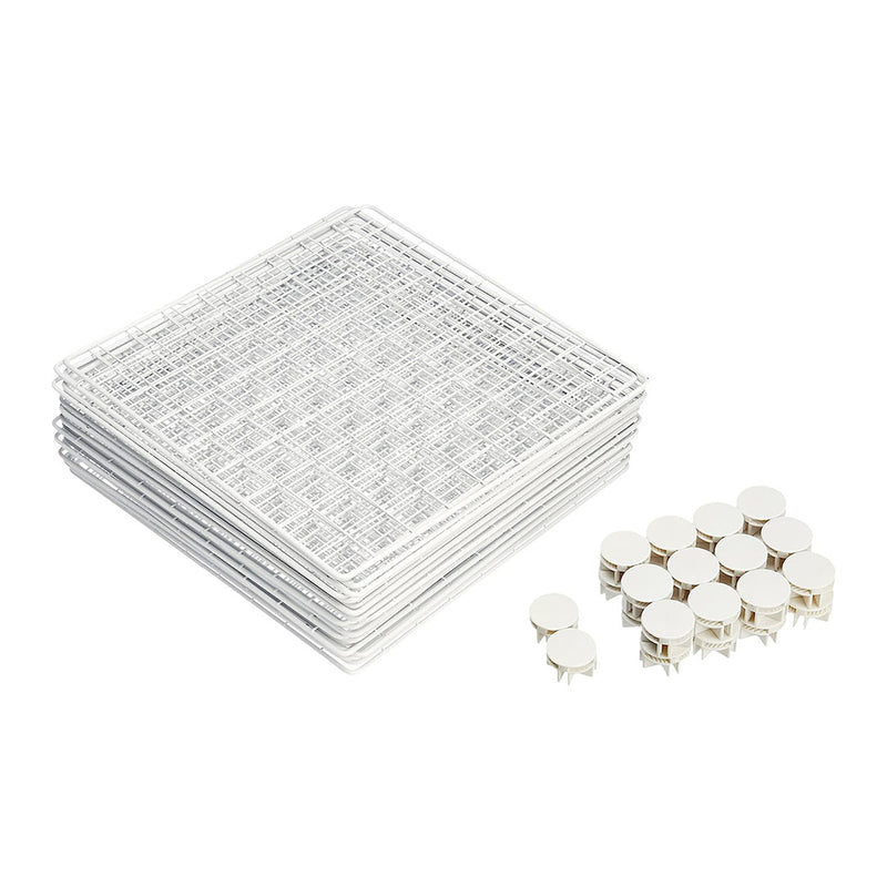 White Portable 9-Cube Foldable Storage Organizer Iron Mesh Space Saving Shelf