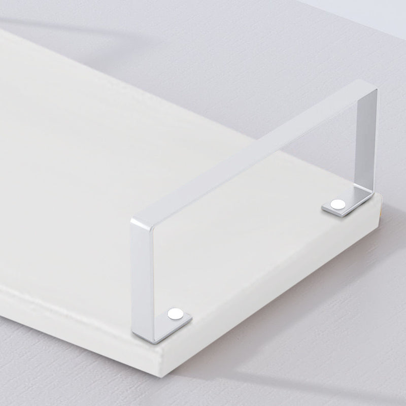White Monitor Stand 50cm Ergonomic Elevated Desk Organizer Home Office Storage