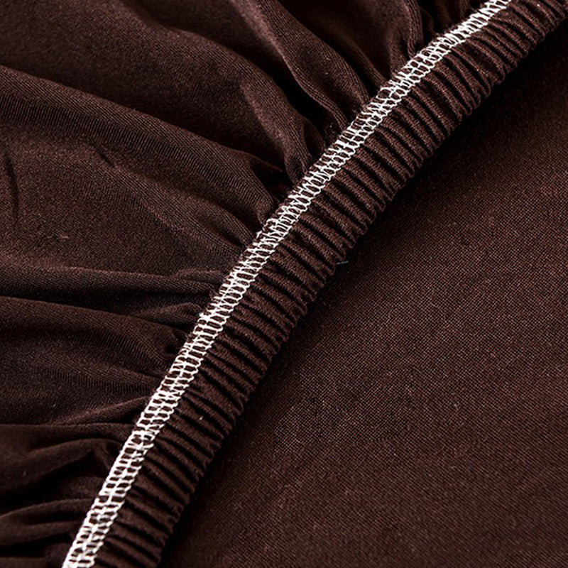2 Seater Sofa Cover Polyester Stretch Fit 145 To 185 Cm Coffee