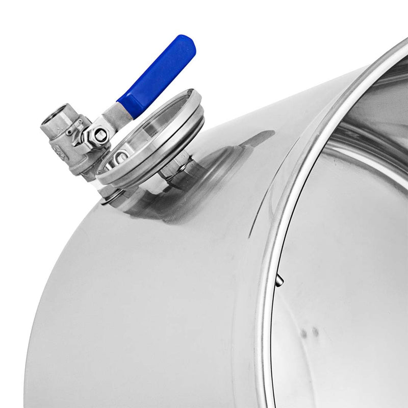304 Stainless Steel Brew Kettle 98L 50x50cm No Lid Beer Valve