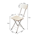 White Maple Foldable Chair Set of 2 Space Saving Lightweight Portable Seat Home