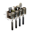 27cm Wall Mounted Bathroom Storage Rack Aluminum Waterproof Rustproof Gray