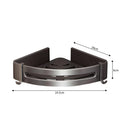 Black Wall-Mounted Aluminum Bathroom Shelf Space Saving Triangular Storage Rack