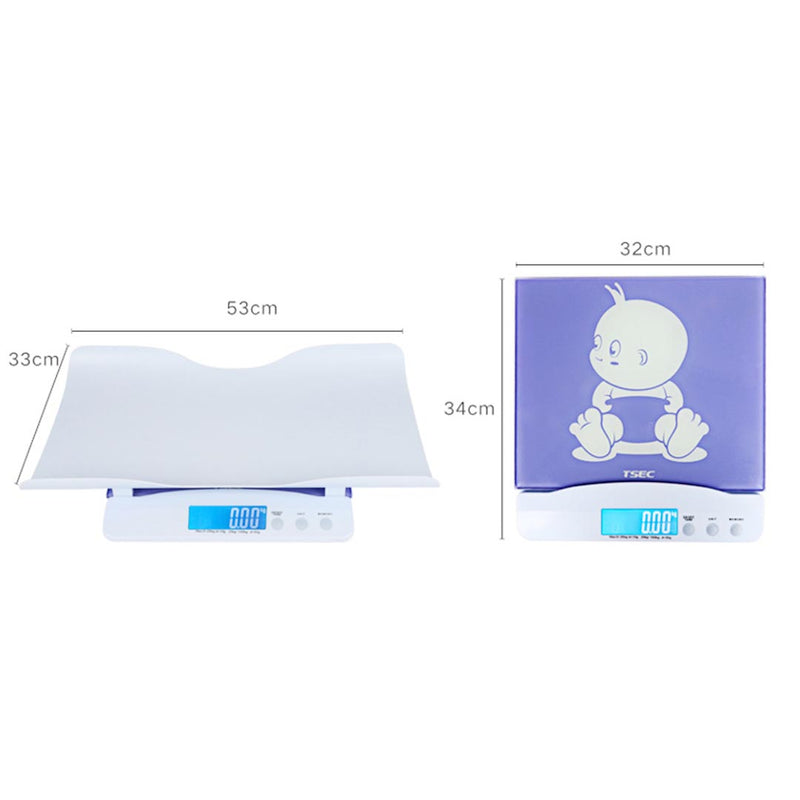 Digital Baby Scale 100kg Abs Platform 4 Inch Lcd Tare Lock Aaa Battery