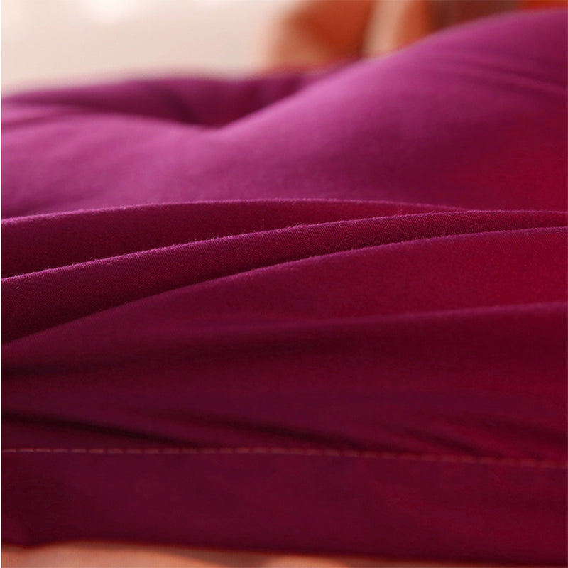 120cm Burgundy Princess Headboard Pillow Backrest with Ruffle Lace Decor