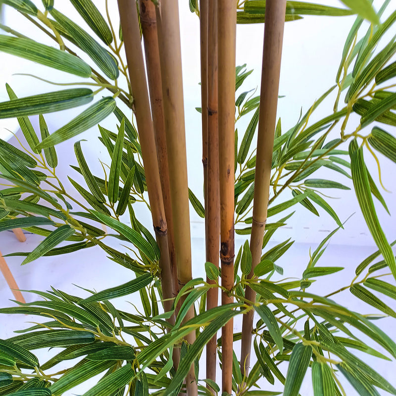 Artificial Bamboo Plant 180cm 7 Branches Green Polyurethane Plastic 2X