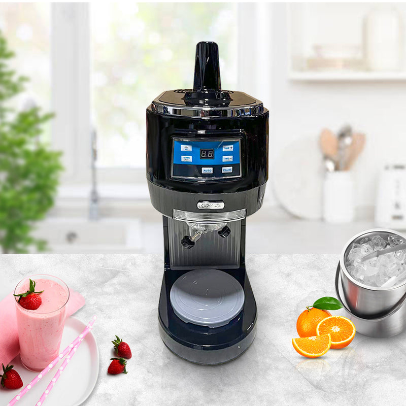 Electric Ice Shaver 300W 70kgs/h Commercial Machine Black Heavy-Duty Blades