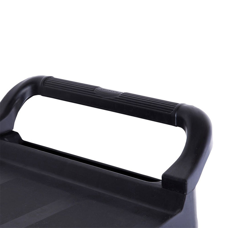 3 Tier Covered Food Waste Trolley Pvc 950 X 500 X 960 Mm 4 Inch Tpr Wheels Black