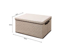 Large Beige Non-Woven Fabric Quilt Storage Box with Lid Dustproof Organizer