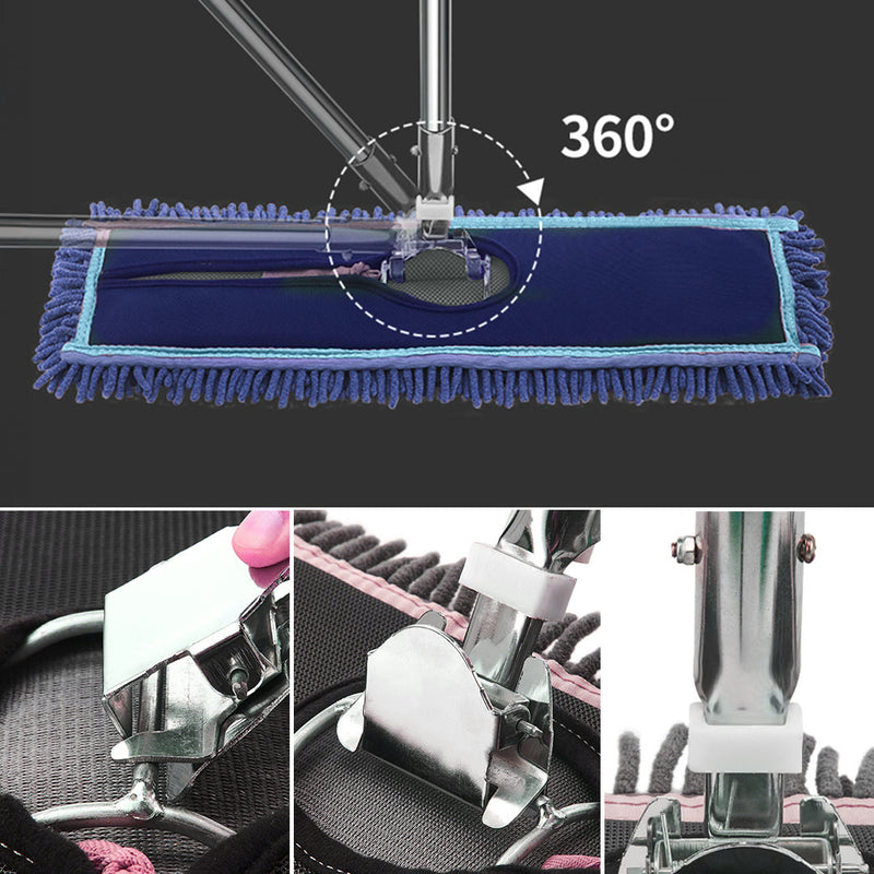 Blue Microfiber Flat Mop 100x22 Efficient Dust Remover Floor Cleaning Pads
