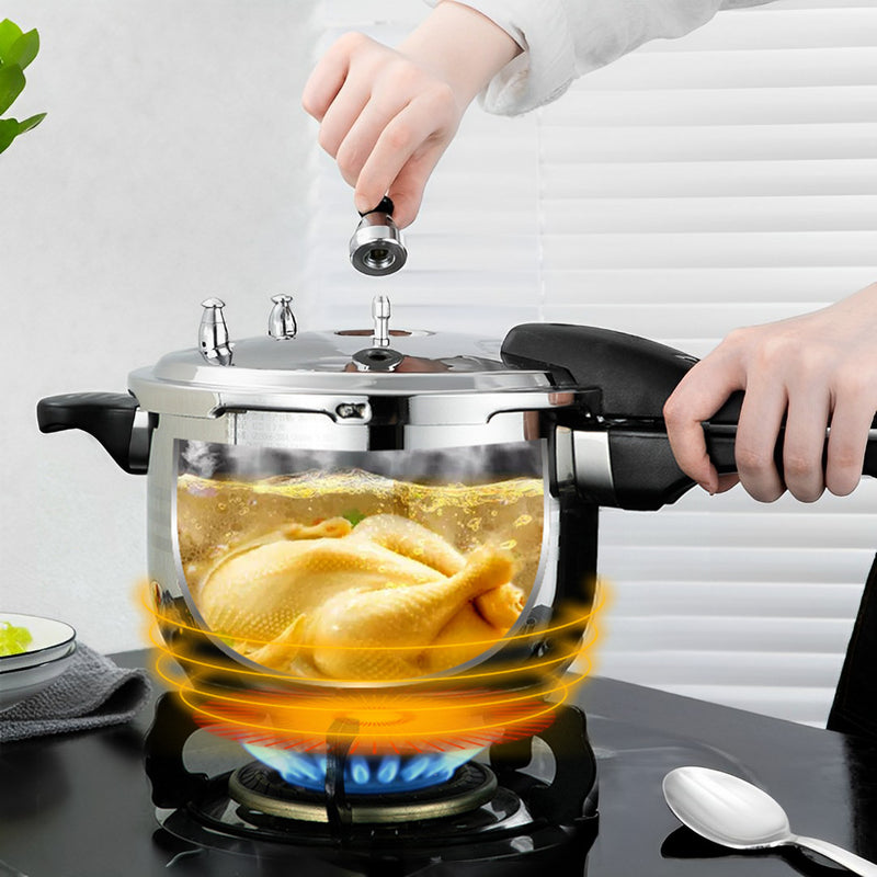 5L Commercial Grade Stainless Steel Pressure Cooker Triple Security Cap Seal
