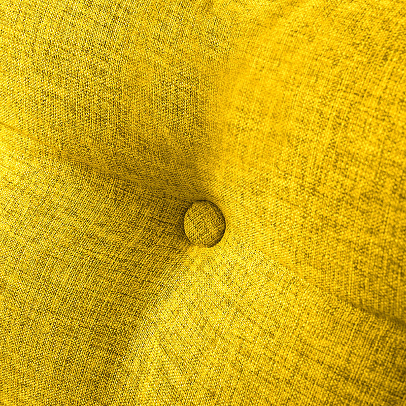 2X 100cm Yellow Triangular Wedge Bed Pillow Polyester Filled Button Tufted