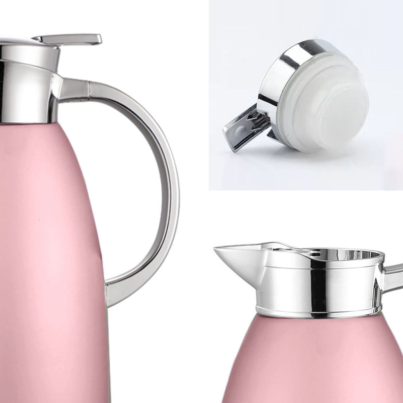 Stainless Steel Flask 1.8L 3 Layer Vacuum Insulated Wide Mouth Rose