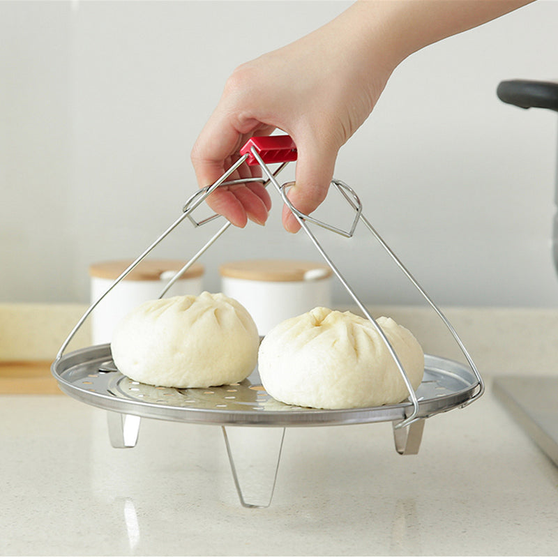 43cm 18/10 Stainless Steel Steamer Insert Stockpot Rack 3 Legs Silver