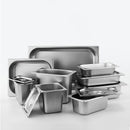12X Stainless Steel Gastronorm Full Size Pan 1/3 15cm Deep Anti-Jam Stackable
