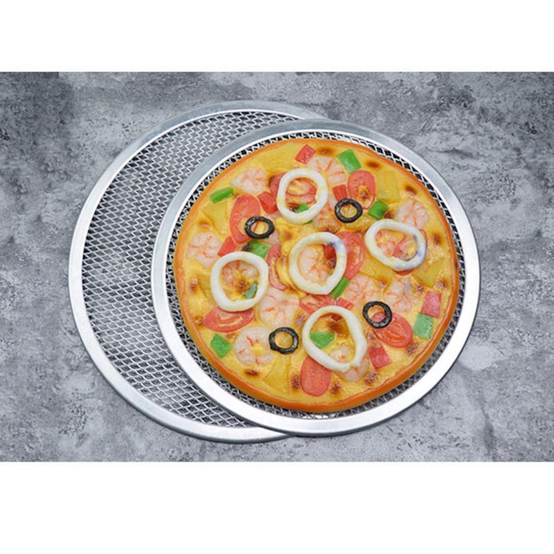 8 Inch Round Seamless Aluminum Mesh Pizza Screen Nonstick Commercial Grade