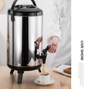 12L Insulated Stainless Steel Coffee Tea Barrel Dispenser Hot Cold Container