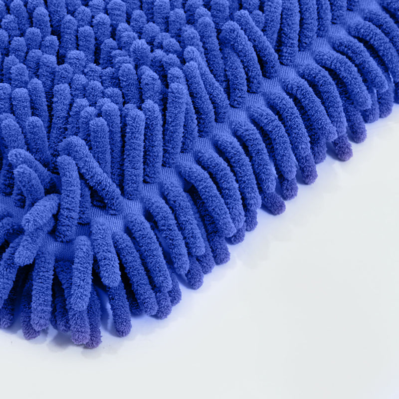 Flat Mop Microfiber Pads 80x12cm 150cm Handle Stainless Steel Blue 6 Pieces