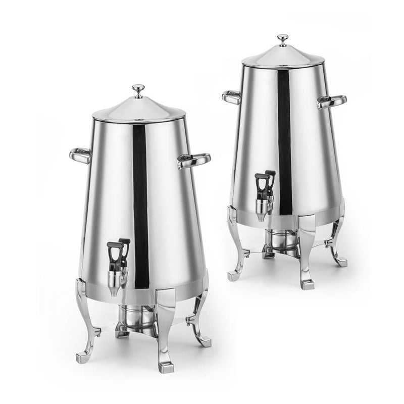 2X Stainless Steel 13L Food Safe Beverage Dispenser With Pump Removable Handle