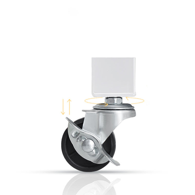 5 Tier Carbon Steel Foldable Kitchen Cart White Locking Wheels 20Kg Per Shelf