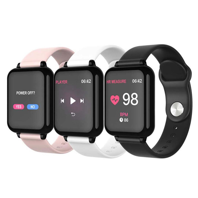 2X 1.3 Inch IPS Smart Watch Heart Rate Blood Pressure Tracker White IP67