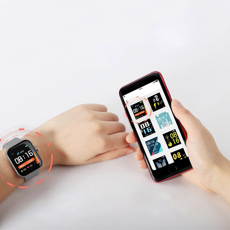 Waterproof Fitness Smart Watch Heart Rate Monitor Tracker 1.4in Grey IP67