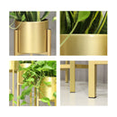 90cm Gold Metal Plant Stand with Pot Holder Indoor Corner Display Rack