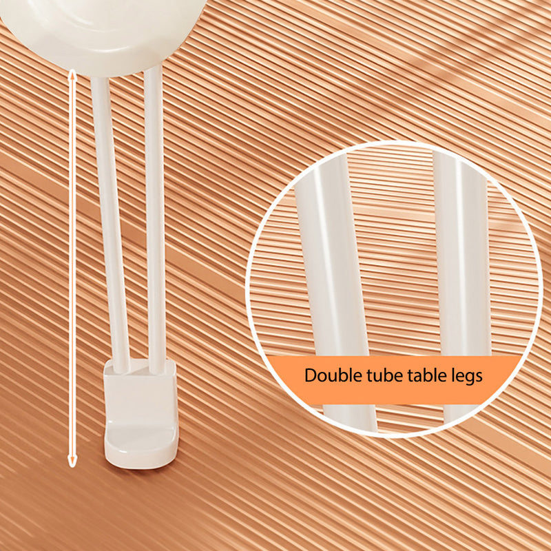 Portable Adjustable Bed Table Particleboard Metal 70x48x35cm White Cup Holder